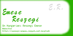 emese reszegi business card